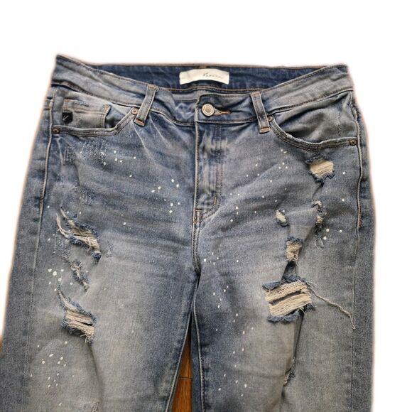 Kancan Raw Hem Estilo Destroyed Paint Splatter Skinny Jeans Size 26 Wome… - Picture 5 of 7